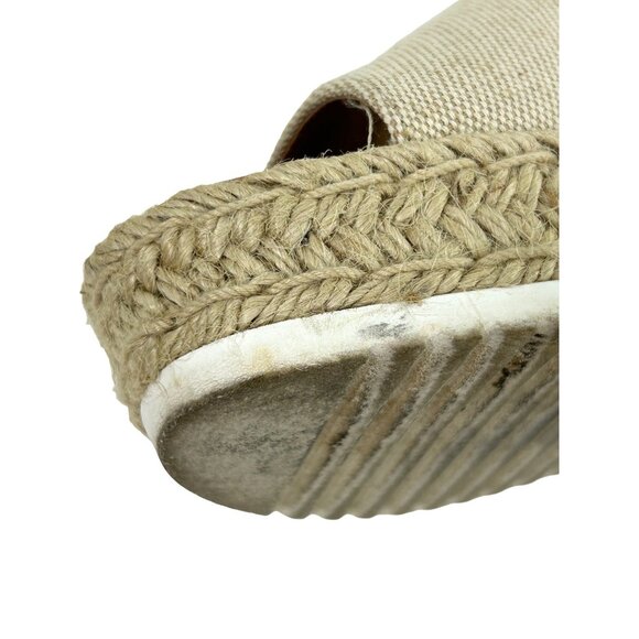 Soda Tuckin Sandals 9 Espadrilles Wedge Platform Tan Brown Ankle Strap Open Toe - Picture 11 of 14